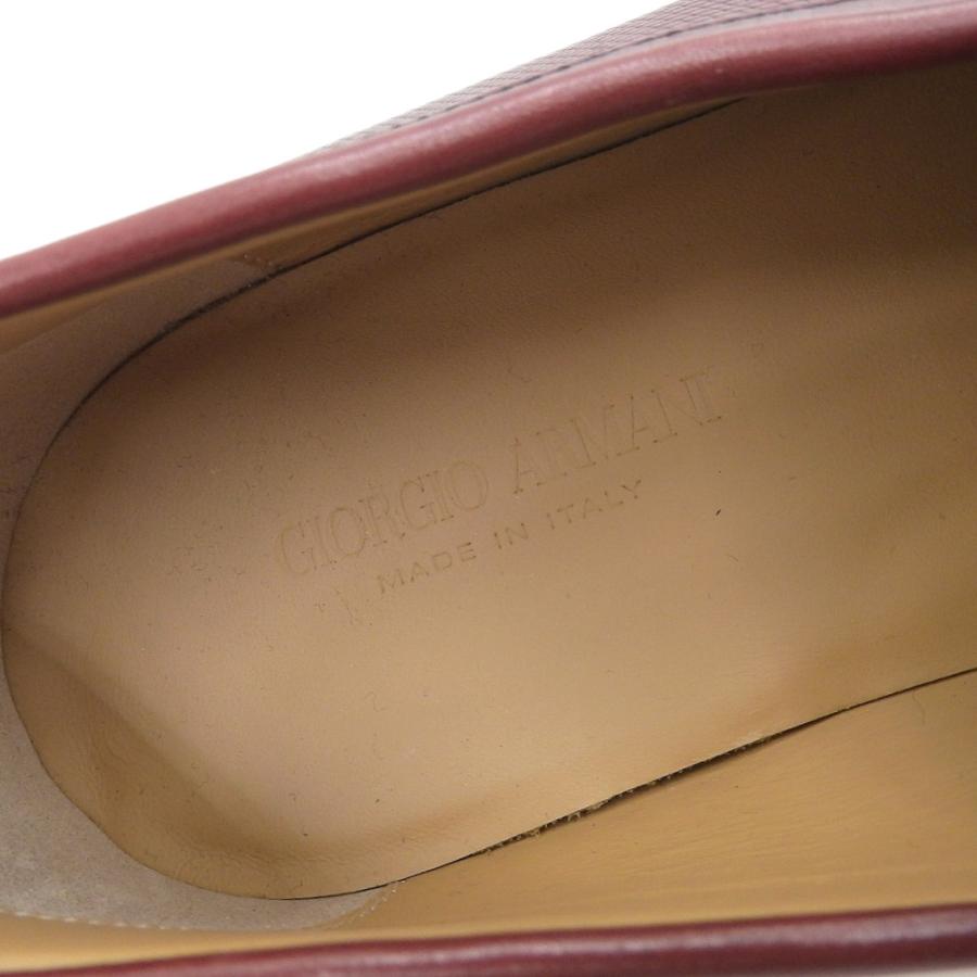 未使用 ジョルジオアルマーニ 現ロゴ X2A385 Bit Loafers 高級 レザー 