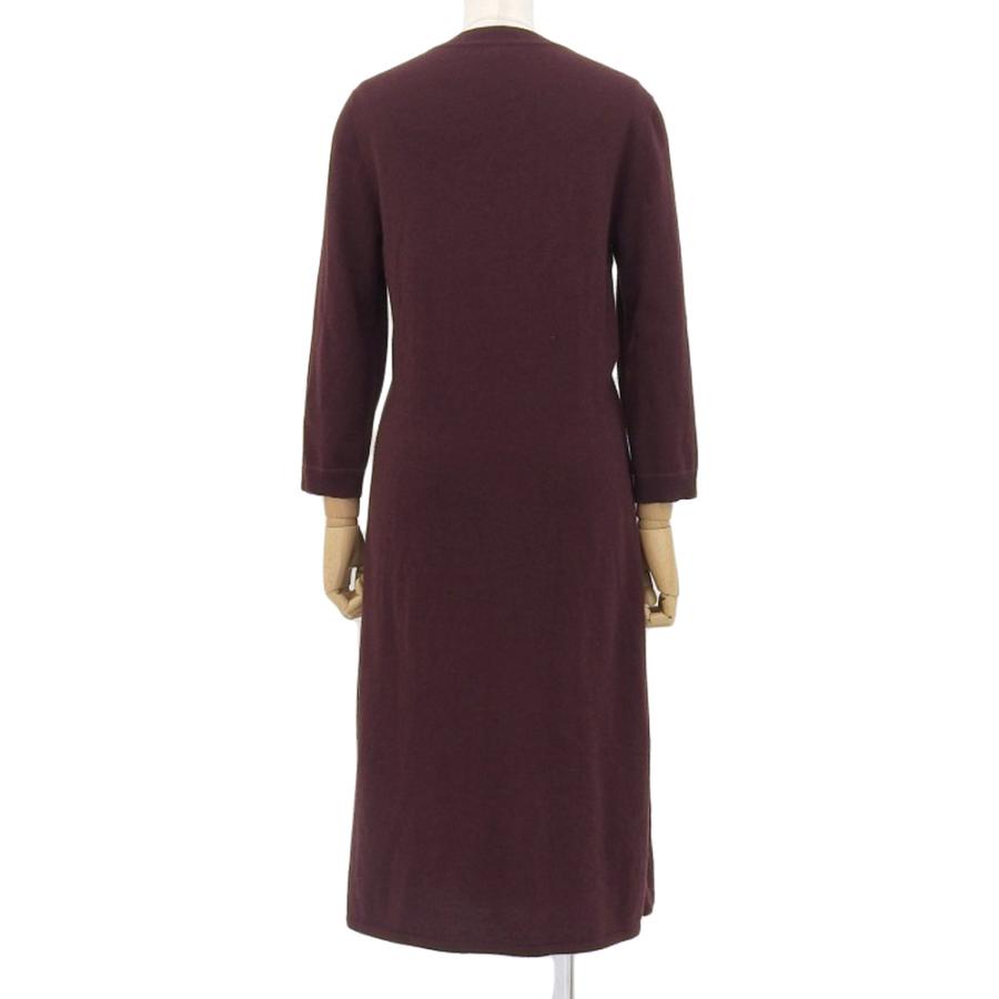 エルメス HERMES ルメール期 ウエストリボンニット ワンピース ドレス 超美品 エルメス HERMES ルメール期 ウール 100% ウエストリボン