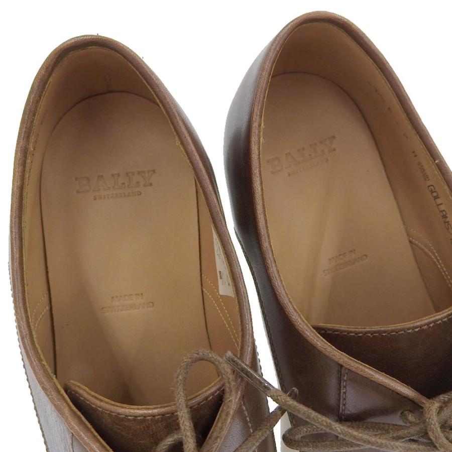 未使用 バリー BALLY 現行ロゴ 内羽根 ストレートチップ レザー 