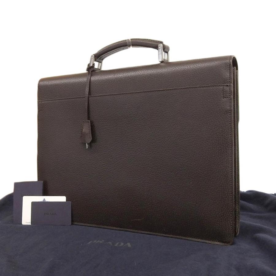 未使用 プラダ PRADA VR0006 2ルーム レザー ブリーフケース 鍵 未使用 プラダ PRADA VR0006 2ルーム レザー ブリーフケース 鍵