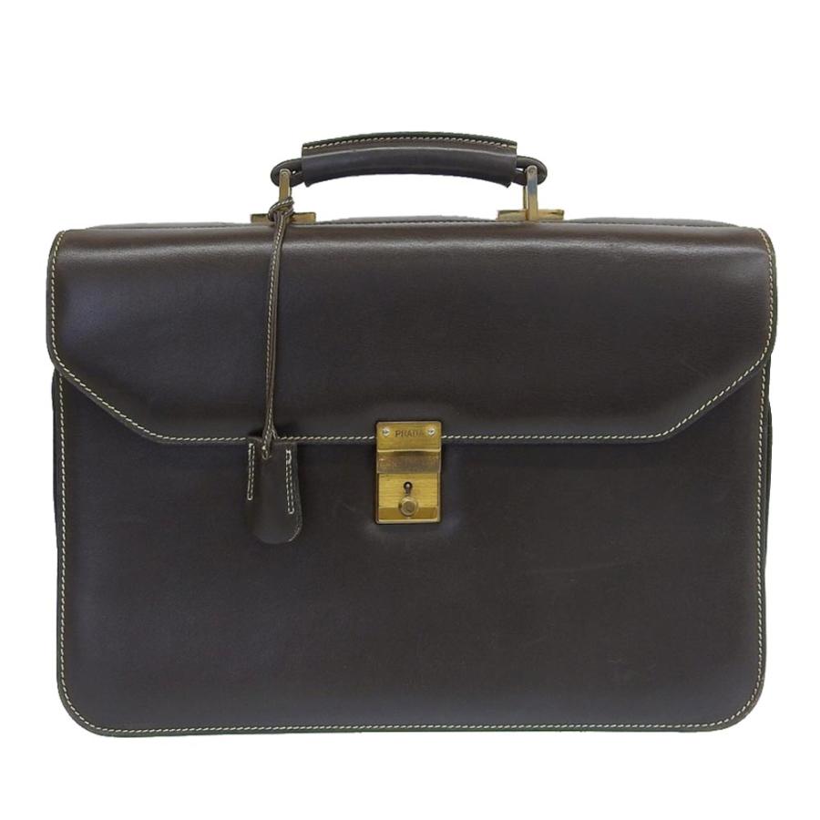 美品 プラダ PRADA 80年代ヴィンテージ レザー 2ルーム ミニ ブリーフ