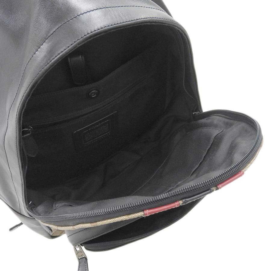 超美品 コーチ COACH 2019年 F85036 レザー PVC キャンバス ストライプ
