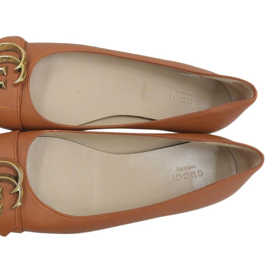 超美品 グッチ gucci 363590 GGマーモント レザー フラットシューズ 35 
