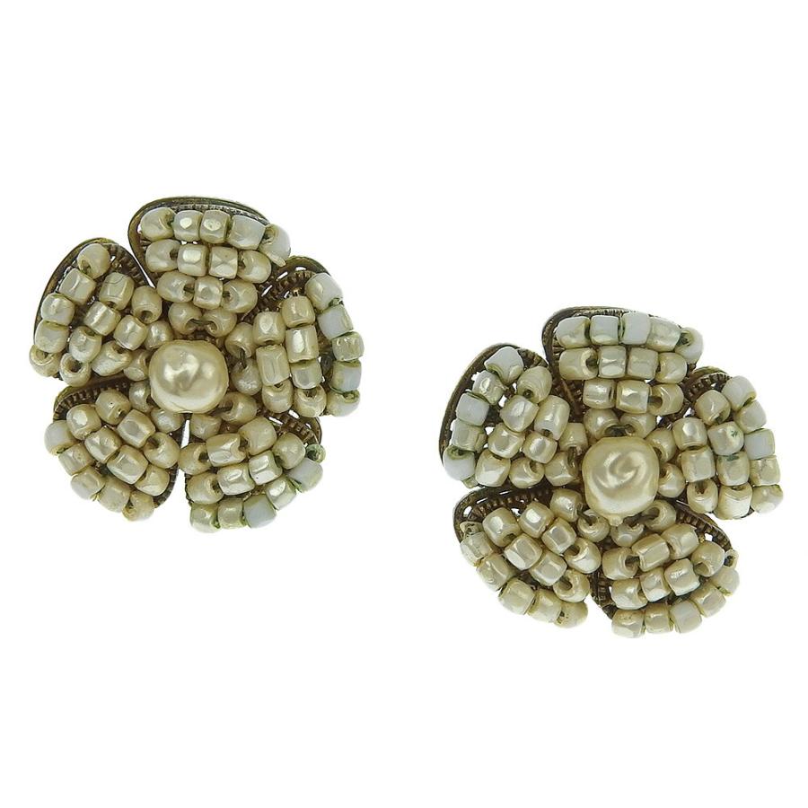 ミリアムハスケル フラワーモチーフ イヤリング