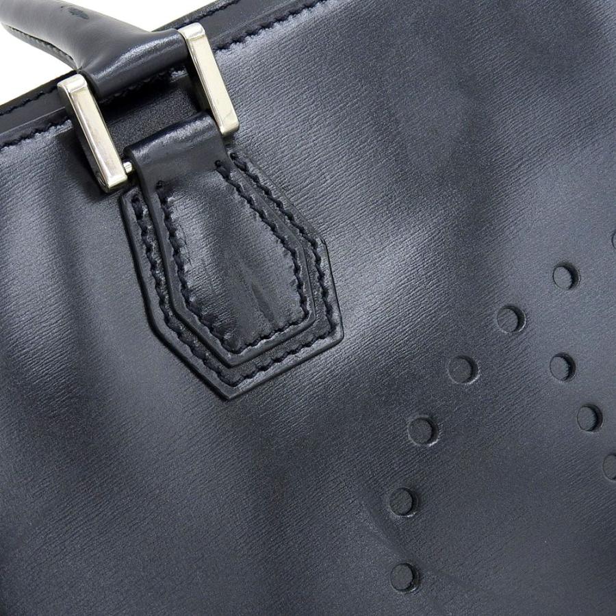 美品 アッシュマレ H.MARAIS パンチングHロゴ ボックスカーフ レザー
