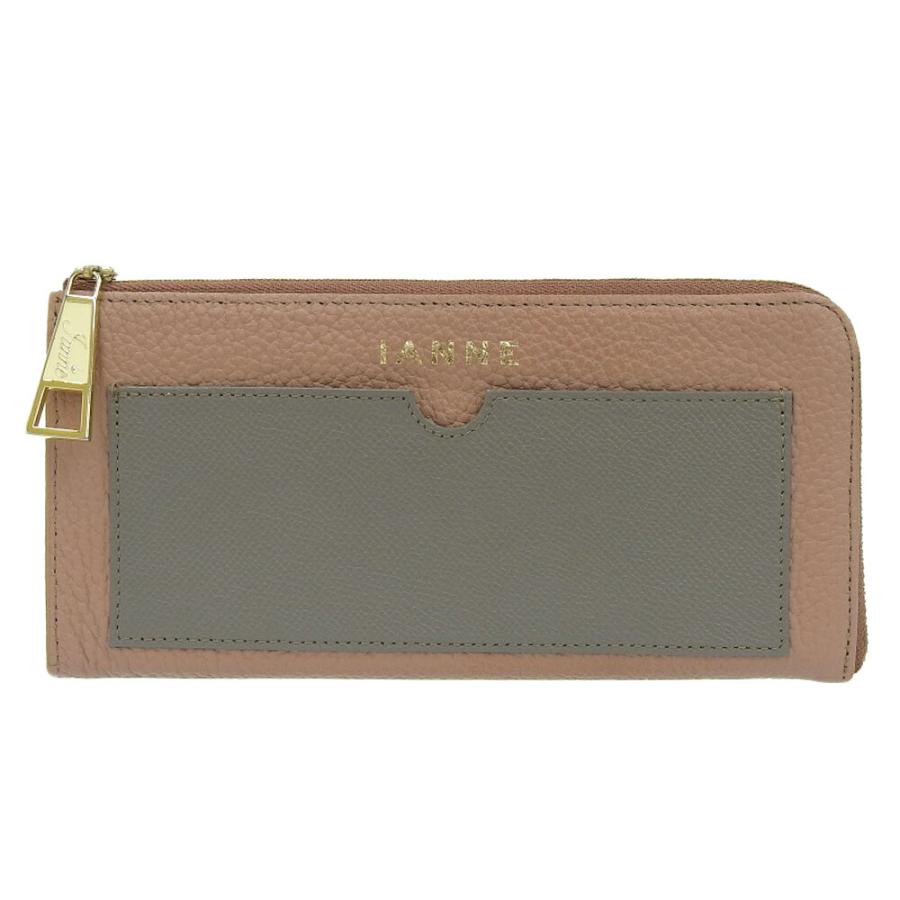 超美品 イアンヌ IANNE 現行販売商品 ナタリー バイカラー レザー L字 