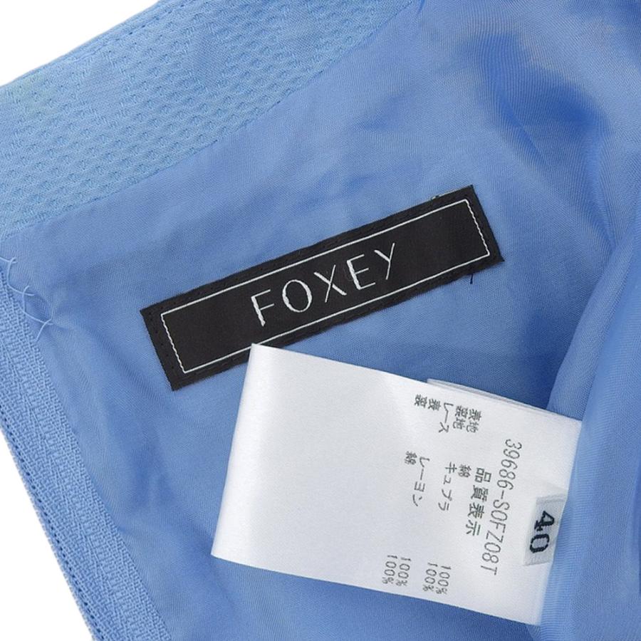 超美品 フォクシー FOXEY 2019年商品 39686 ロイヤルブルー 半袖 