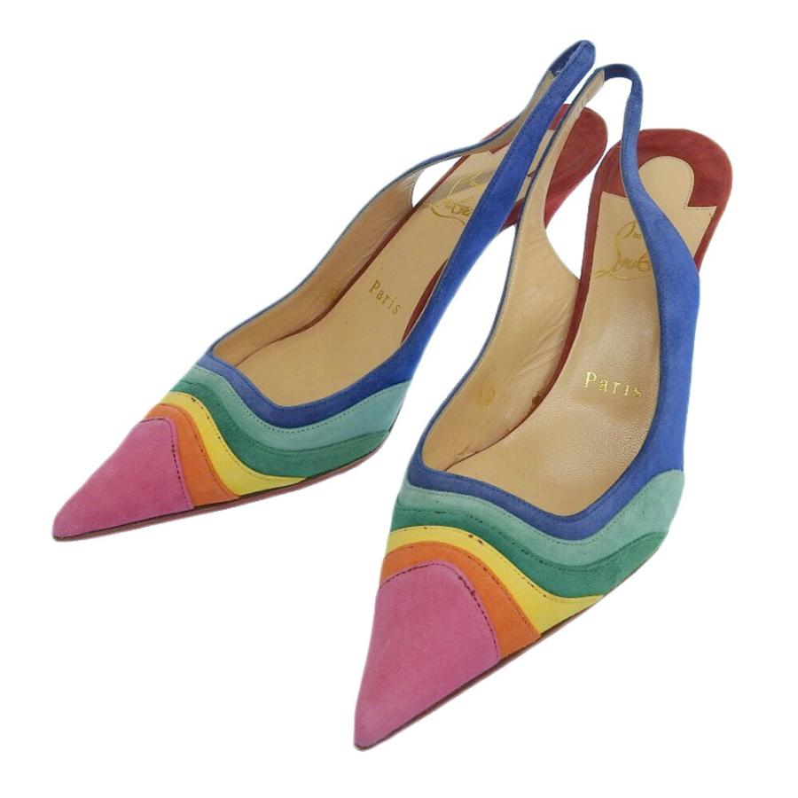 超美品】クリスチャン ルブタン Louboutin パイソン レインボー
