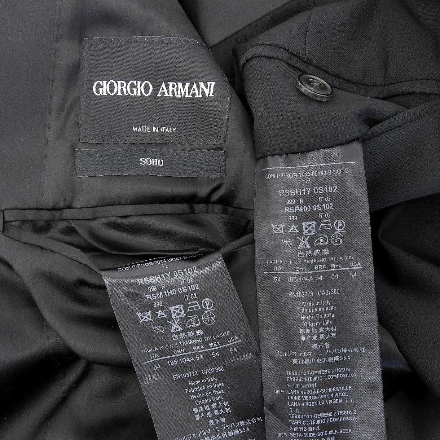 超美品 ジョルジオアルマーニ 2014年 SOHOタグ シルクラペル ウール 