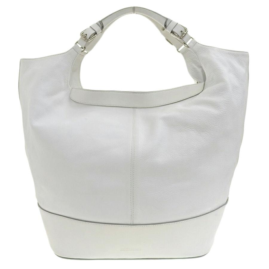 JIL SANDER（ジルサンダー） 美品 現行ロゴ ホワイト レザー 