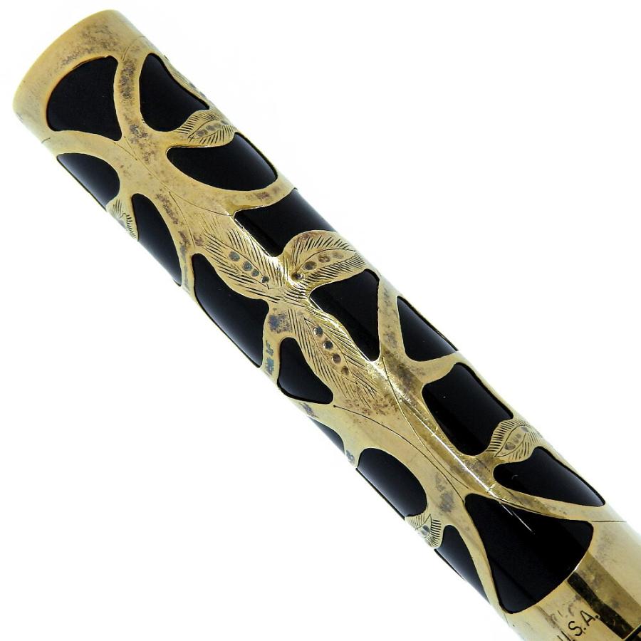 SHEAFFER 黒 万年筆 ゴールド装飾 80年代 SHEAFFER（シェーファー） 美品 SHEAFFER'S USA製 70-80年代