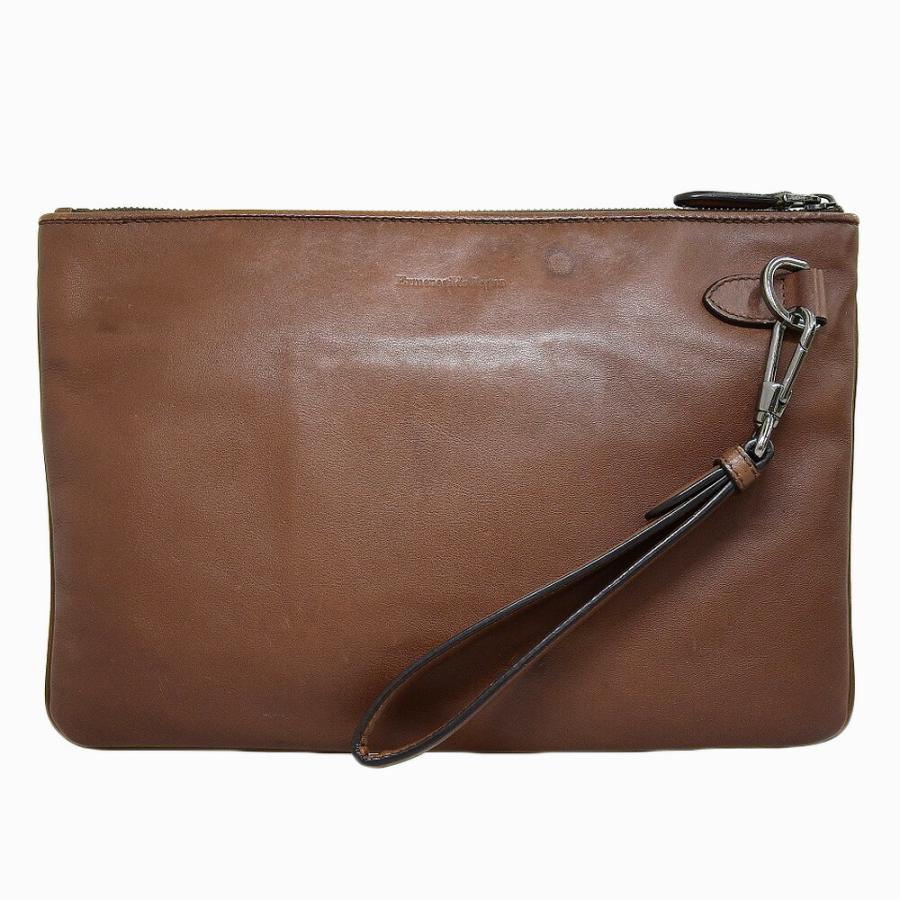 美品 ゼニア Ermenegildo Zegna 現行レザータグ レザー イントレ