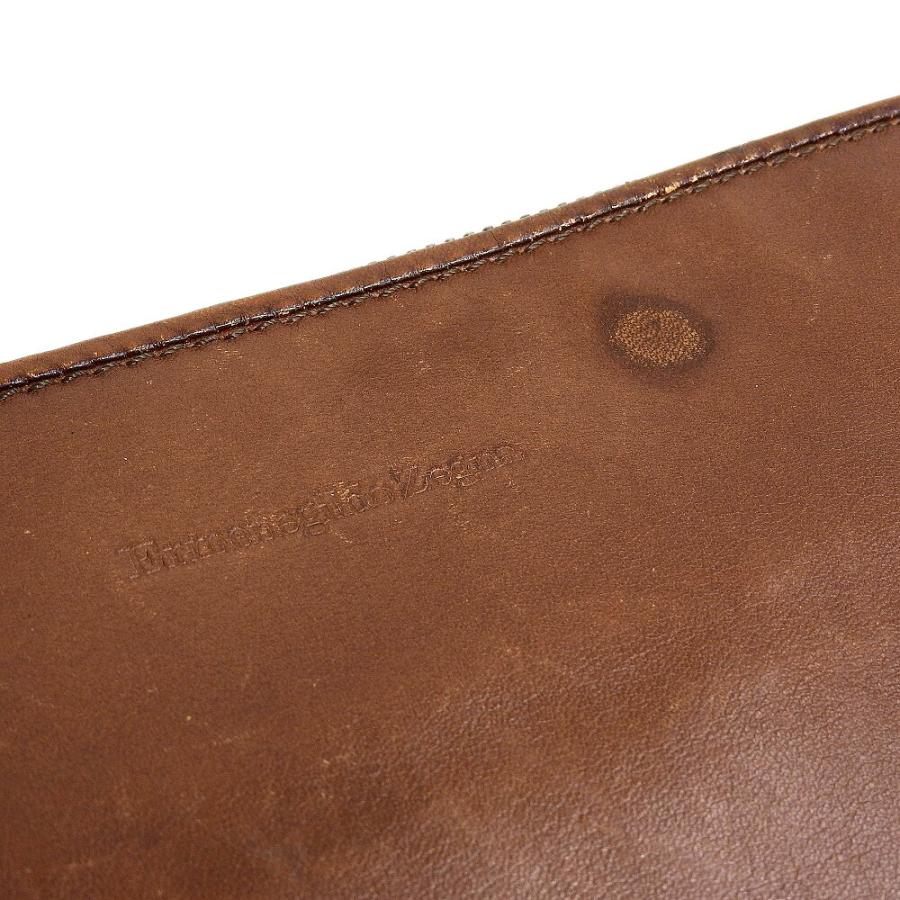 美品 ゼニア Ermenegildo Zegna 現行レザータグ レザー イントレ