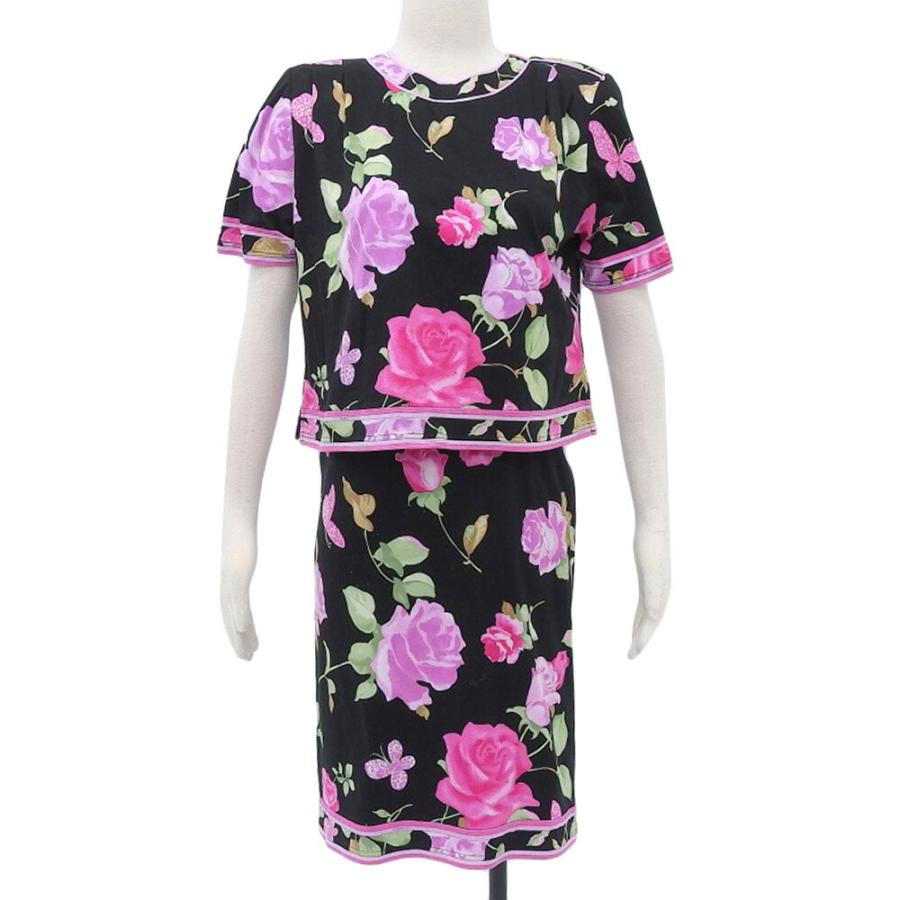 希少】LEONARDレオナールセットアップスカート花柄総柄美品