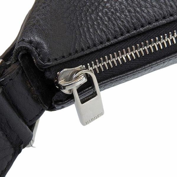 超美品 ヒロフ HIROFU 現行販売商品 ソーロ レザー ショルダーバッグ M