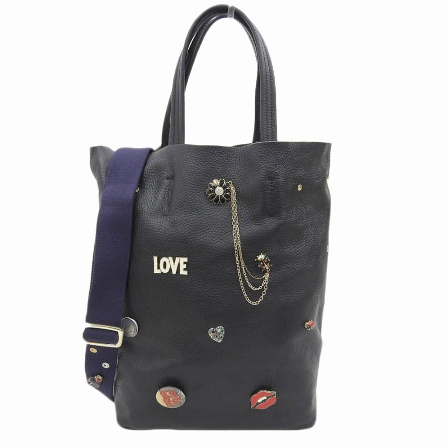 超美品 バゴロ BAGOLO 2020年 VIA BUS STOP レザー 2way ショルダー ハンド トート 黒 ピンズ レディース ...