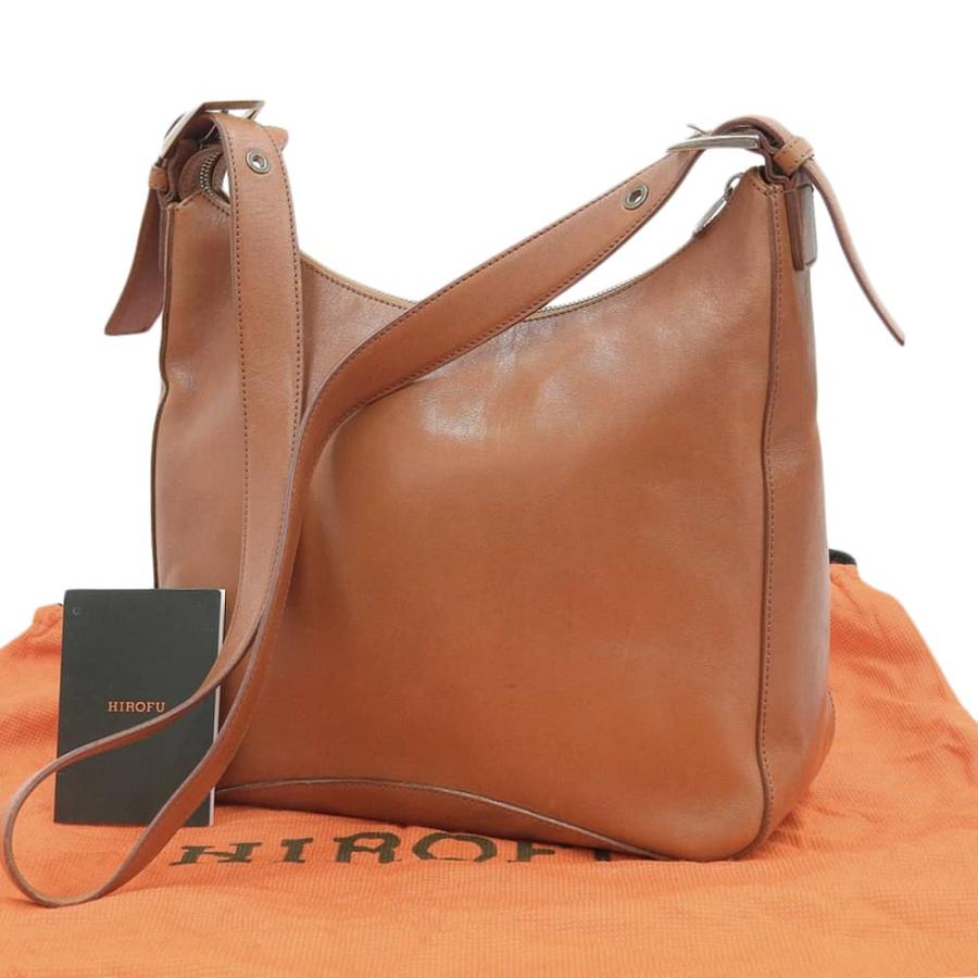 超美品 ヒロフ HIROFU レザー 2way ショルダー クロスボディ