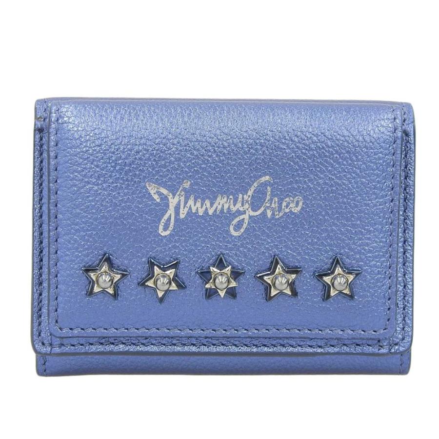 未使用 箱付 ジミーチュウ 現行ロゴ シグネチャー ブルーメタリック