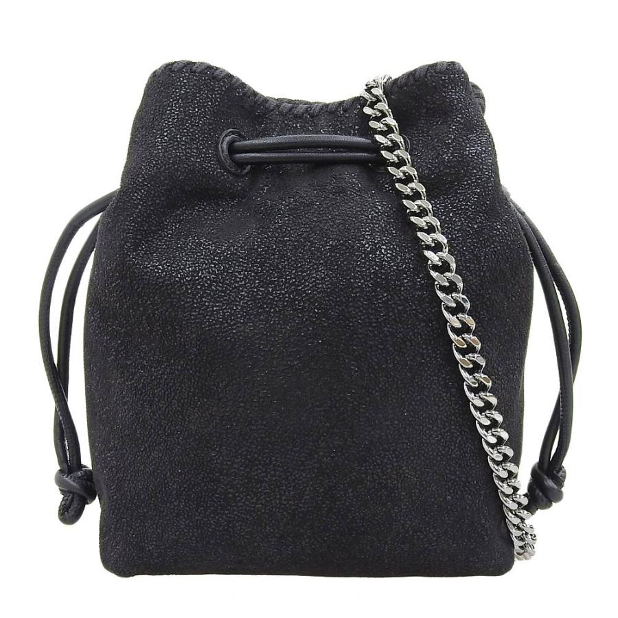 ステラマッカートニー ドローストリング ショルダーバッグ 黒 ブラック