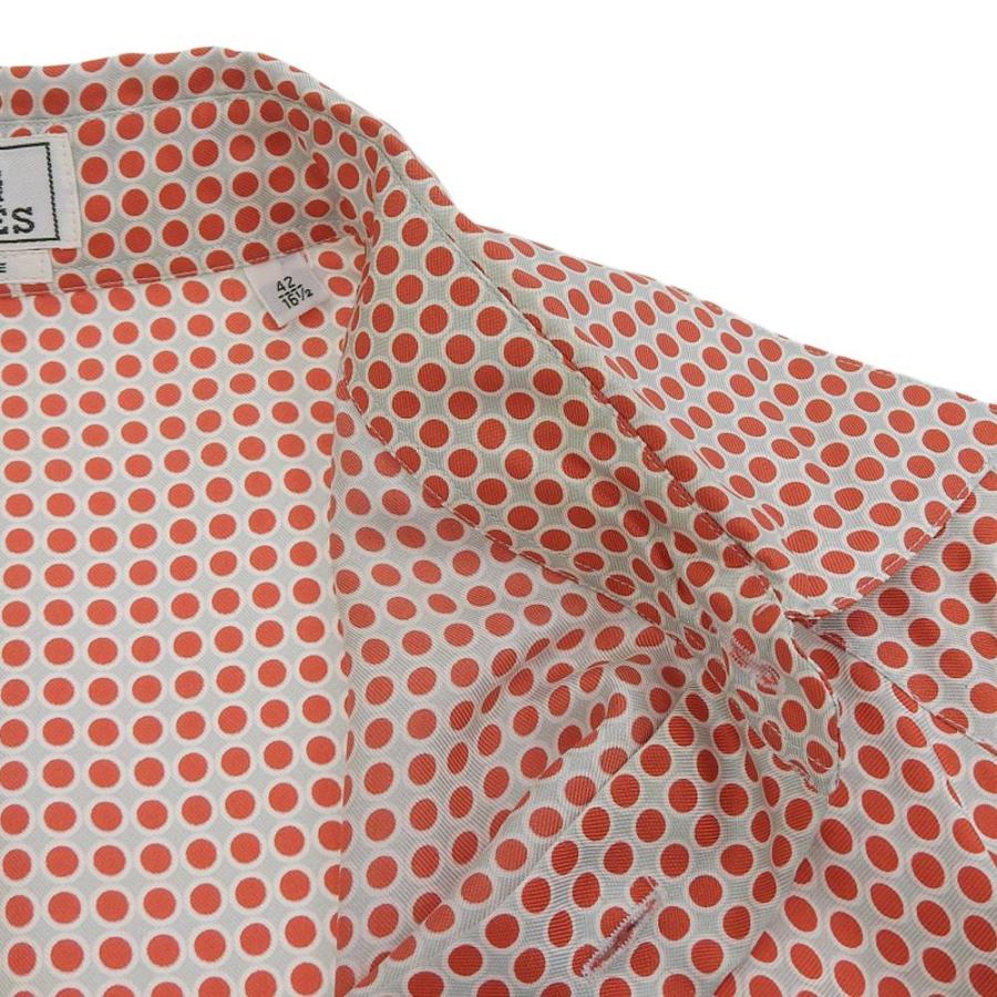 超美品 エルメス HERMES 2009年商品 フランス製 袖セリエボタン シルク