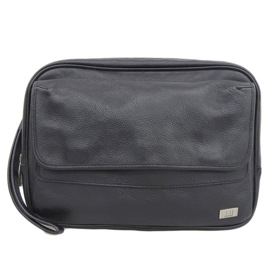 タグ付美品 ダンヒル Dunhill メタルタグ レザー 防水ファスナー 