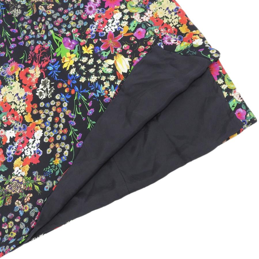 超美品 エトロ 2018年商品 花柄 ペンシルスカート 42 レディース 黒 