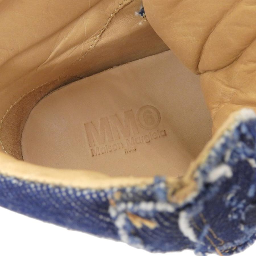 未使用 箱付 メゾンマルジェラ MM6 2017年 S59WS0019 Blue Distressed 