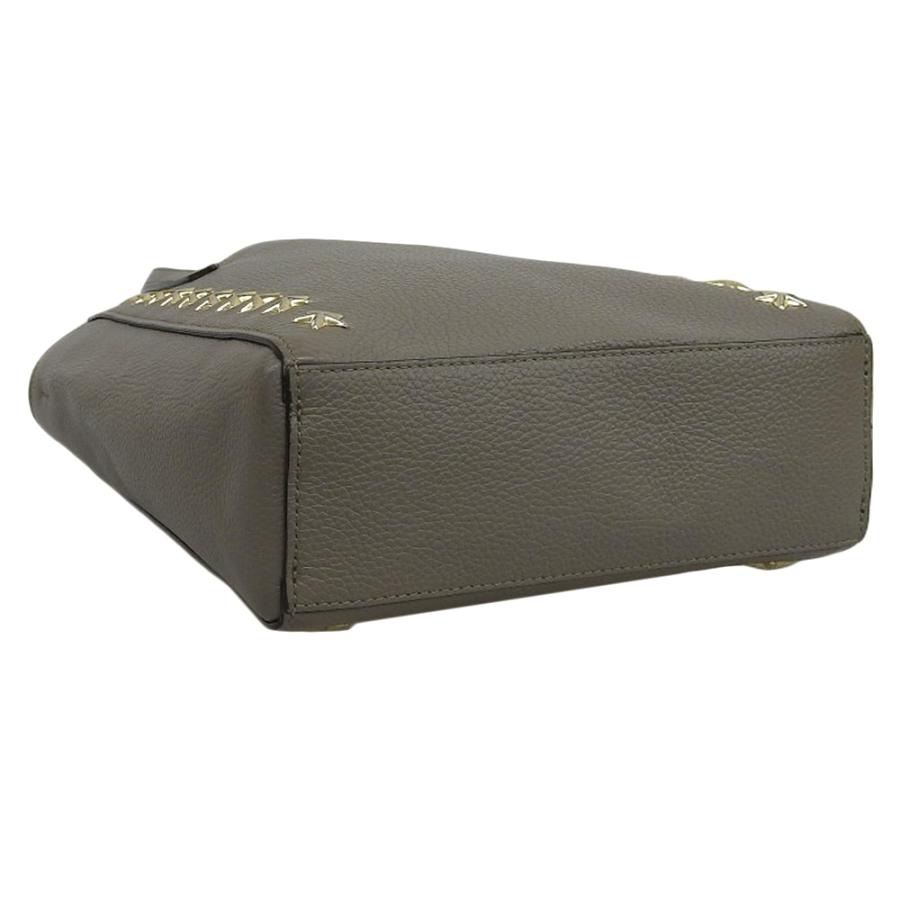 【美品】ジミーチュウ ペガシ 2wayショルダーバッグ スタッズ レザー グレー JIMMY CHOO（ジミーチュウ） 中古 ハンドバッグ レディース ブランド