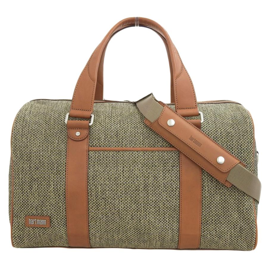 hartmann ハートマン ボストンバッグ 2way 旅行 ツイード×レザー