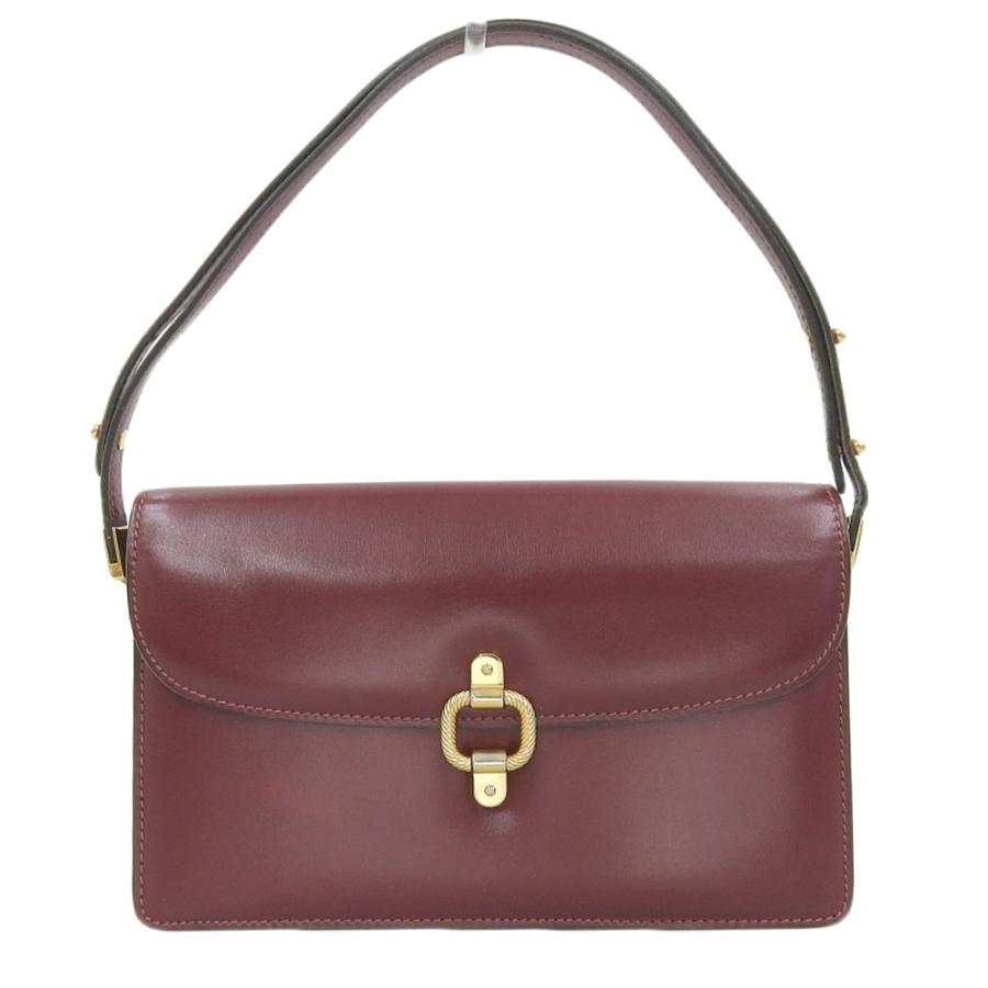 美品】MORABITO モラビト レザー ボルドー ゴールド金具 ハンドバッグ