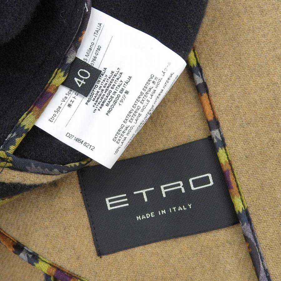 ETRO 超美品 エトロ 現行タグ バイカラー ソフト メルトン ETRO 超美品 エトロ 現行タグ バイカラー ソフト メルトン