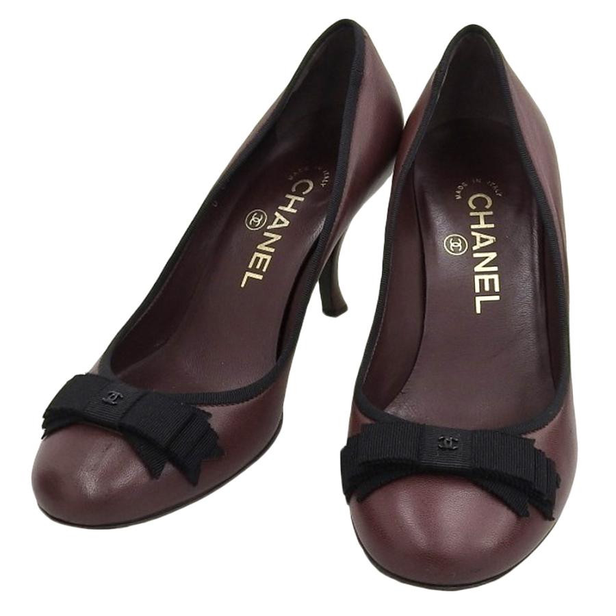 箱付美品 シャネル CHANEL 2011年アーカイブ ココマーク リボン レザー 