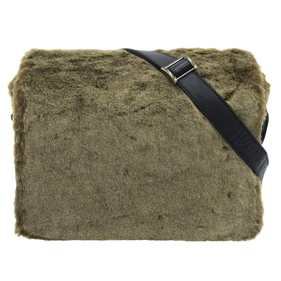 超美品 ジョルジオアルマーニ 高級レザータグ ムートンファー  