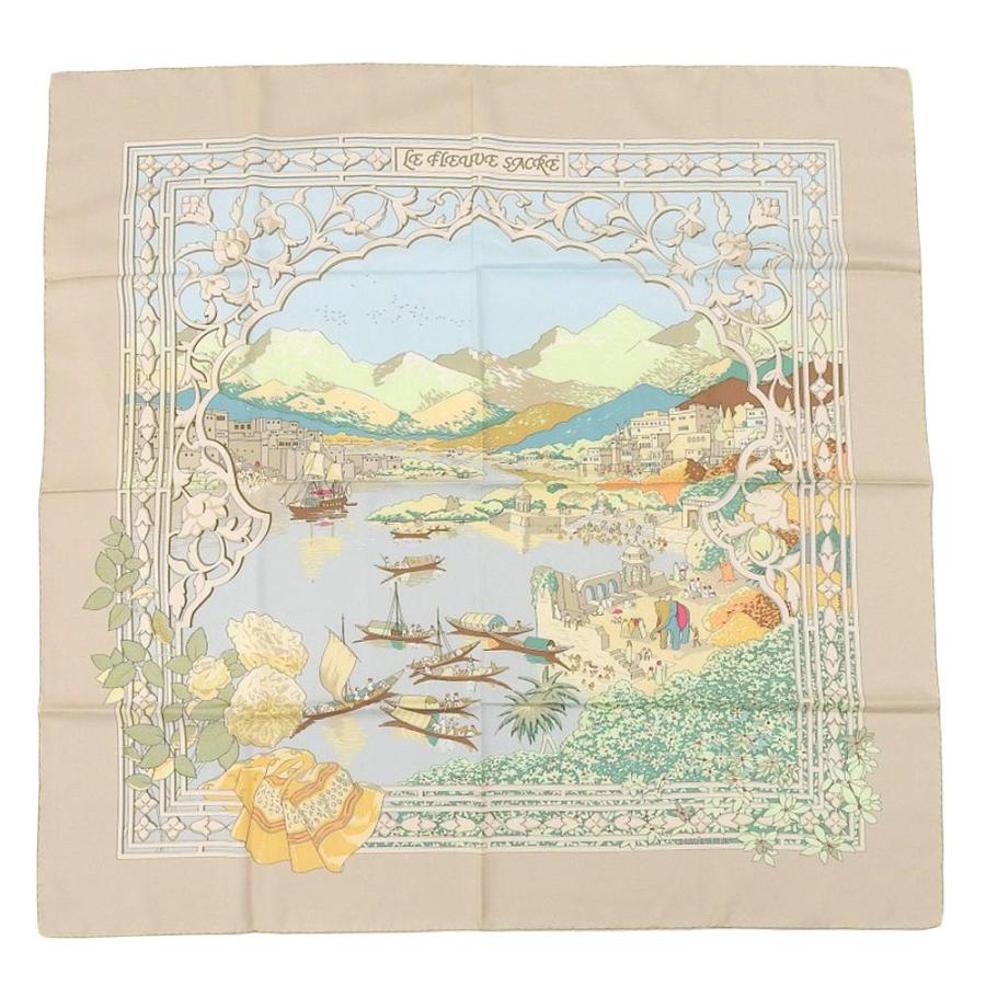 HERMES 未使用 エルメス LE FLEUVE SACRE 聖なる大河 カレ90 HERMES 未使用 エルメス LE FLEUVE SACRE 聖なる大河 カレ90