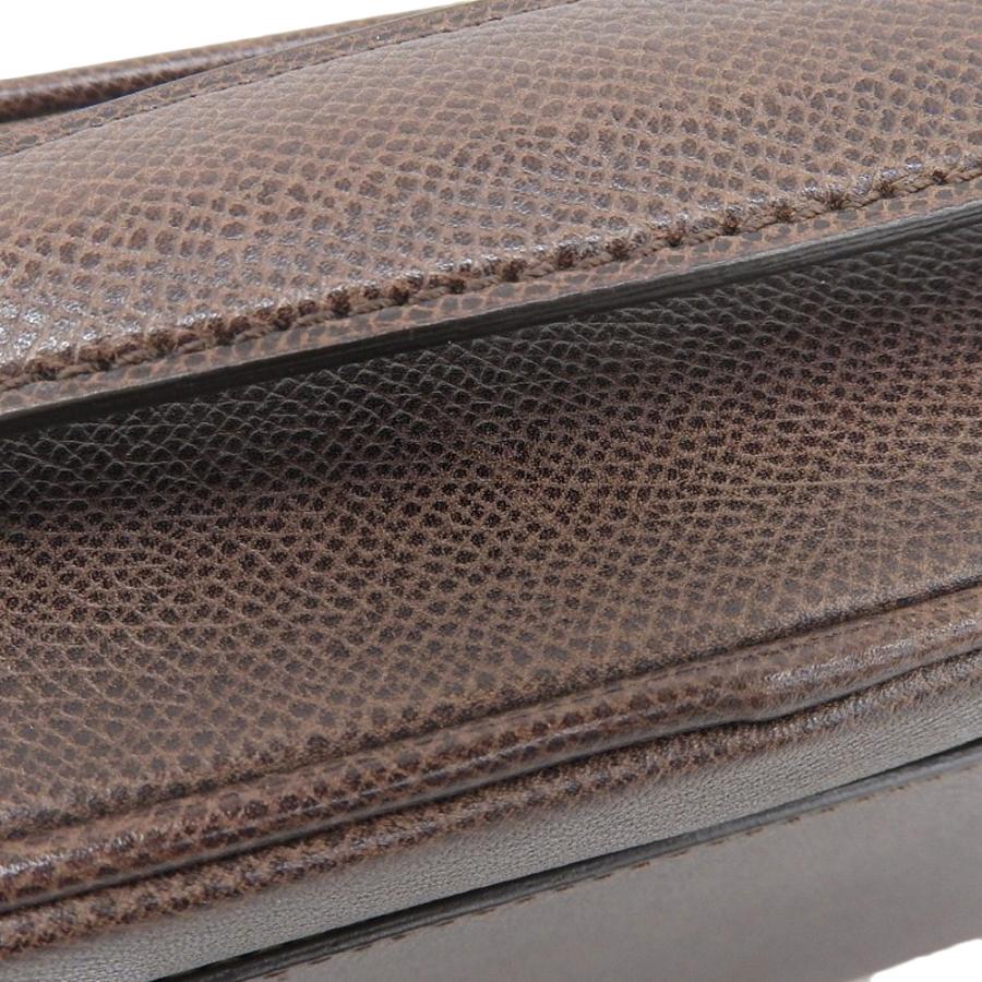 箱付超美品 ジョンロブ John Lobb 現行ロゴ Executive Bag クールシュヴェルカーフ レザー バニティー ハンドバッグ クラッチ 茶 メンズ 旅 ビジネス JOHN LOBB（ジョンロブ） 箱付超美品 現行ロゴ Executive Bag クール