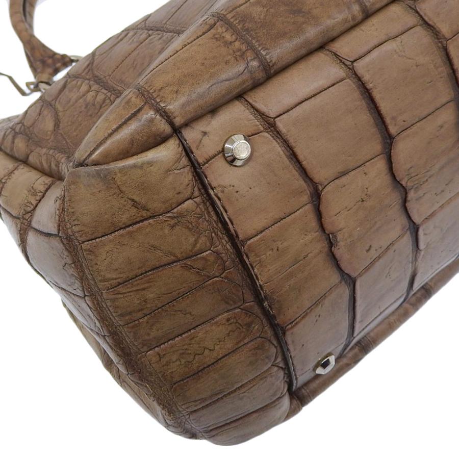 タグ付超美品 タケチ アンティーク クロコダイルレザー ショルダ