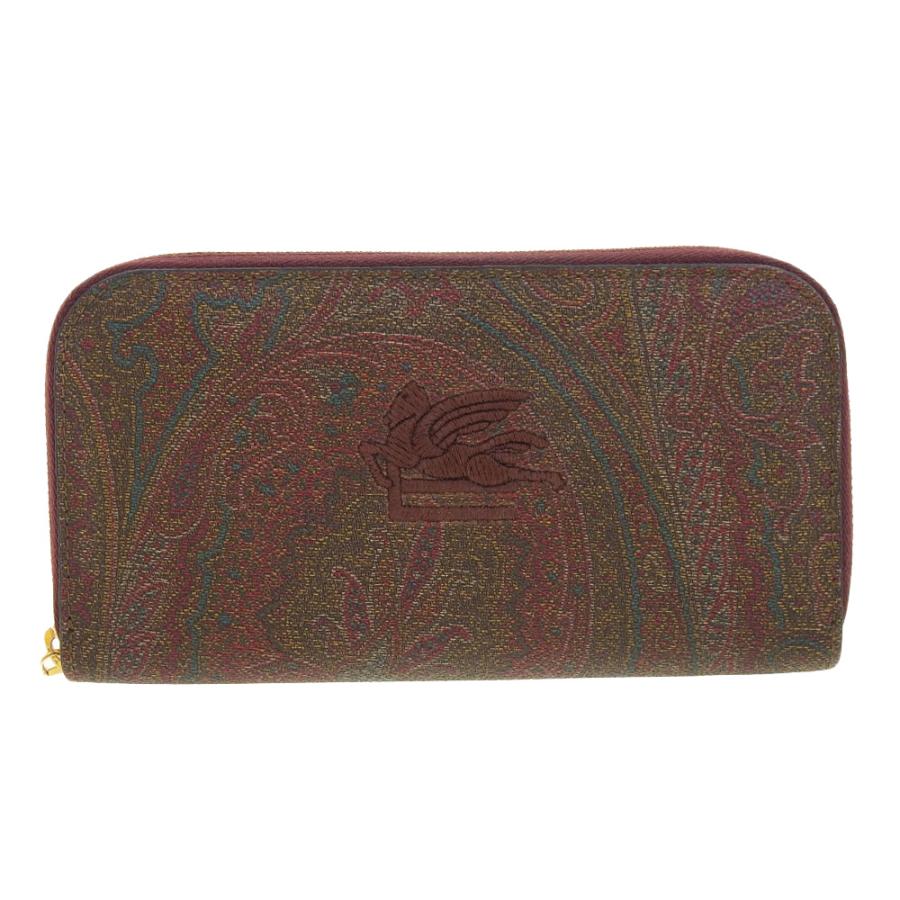 ETRO 超美品 エトロ 現行タグ ペガサス 刺繍 ペイズリー レザー  