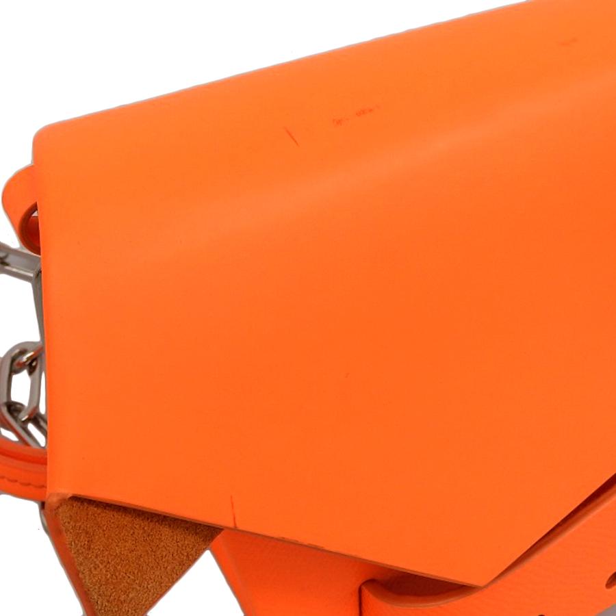 タグ付美品 マルジェラ Maison Margiela 2022年 S56WF0159 SNATCHED スナッチト レザー ショルダー クラッチ クロスボディバッグ オレンジ 定価283800円 Maison Margiela（メゾンマルジェラ） タグ付美品 マルジェラ Maison