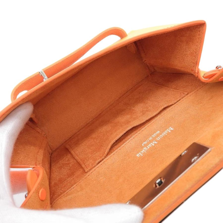 タグ付美品 マルジェラ Maison Margiela 2022年 S56WF0159 SNATCHED スナッチト レザー ショルダー クラッチ クロスボディバッグ オレンジ 定価283800円 Maison Margiela（メゾンマルジェラ） タグ付美品 マルジェラ Maison