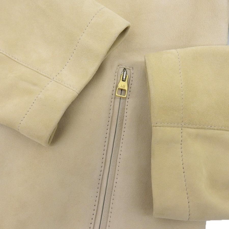 超美品 ダンヒル Dunhill 現行タグ 高級スエード ラムレザー フライト ボンバー ジャケット XL ベージュ メンズ 旅 アウトドア ほぼ未使用 dunhill（ダンヒル） 超美品 現行タグ 高級スエード ラムレザー