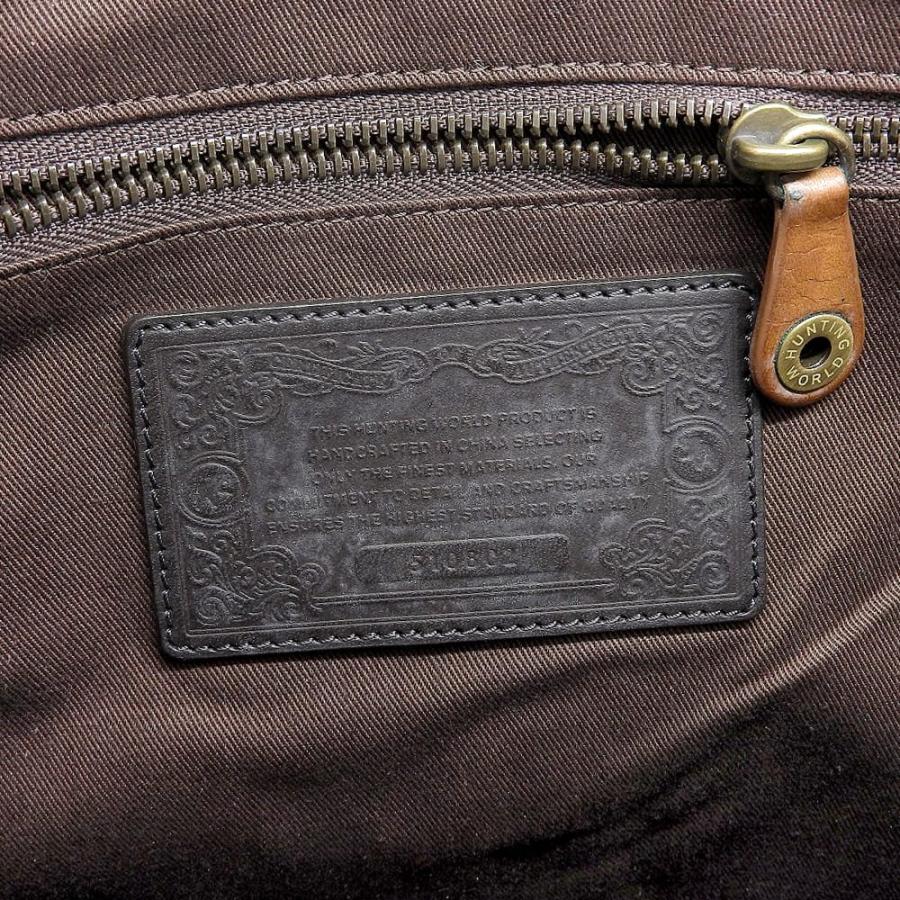 超美品 ハンティングワールド HUNTING WORLD 現行ロゴ レザー
