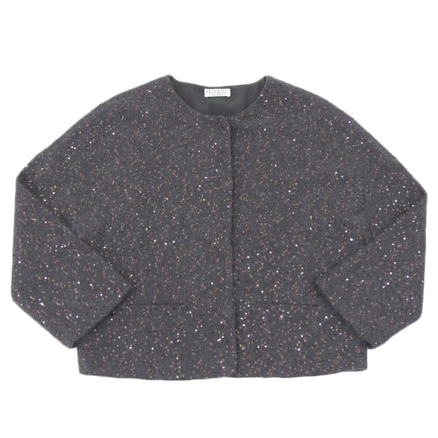 ブルネロクチネリ カシミヤ シルク スパンコール カーディガン 超美品 ブルネロクチネリ Brunello Cucinelli 現行タグ カシミアシルク