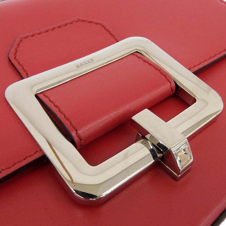 タグ付美品 バリー BALLY 2020年商品 ANELLE レザー 2way ショルダー クラッチ クロスボディバッグ チェリーレッド レディース 旅 定価129800円 Bally（バリー） タグ付美品 BALLY 2020年商品 ANELLE レザー 2way