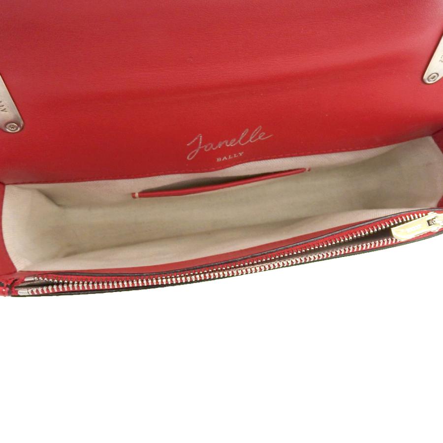 タグ付美品 バリー BALLY 2020年商品 ANELLE レザー 2way ショルダー クラッチ クロスボディバッグ チェリーレッド レディース 旅 定価129800円 Bally（バリー） タグ付美品 BALLY 2020年商品 ANELLE レザー 2way