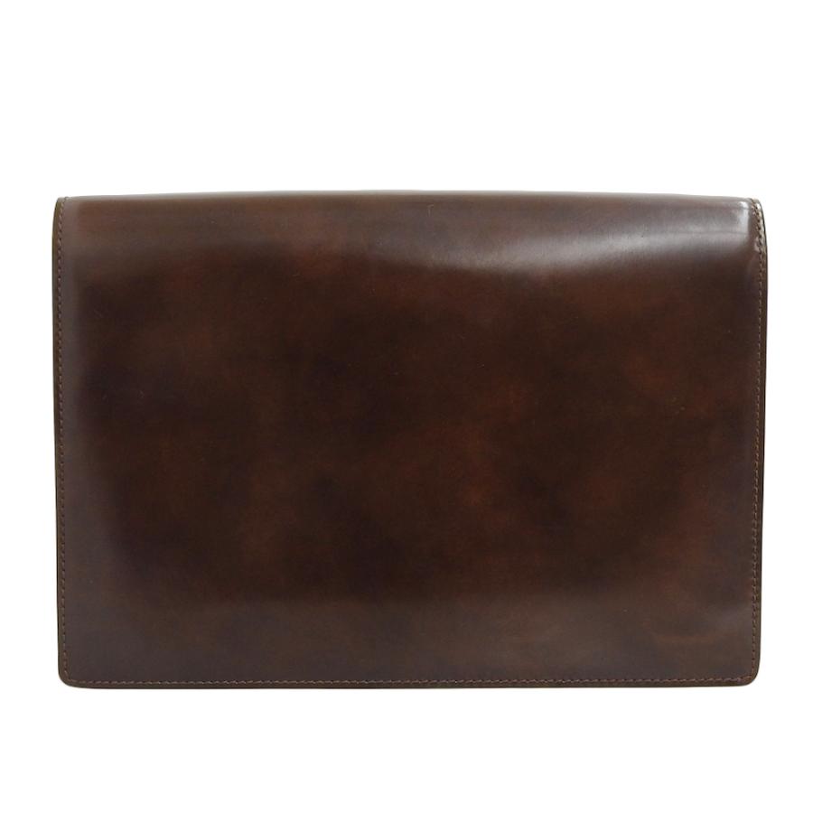 タグ付未使用展示品 ダンヒル Dunhill クラブライン OC9010B レザー ビジネス セカンド クラッチバッグ ブラウン 上質光沢本革 メンズ 旅 dunhill（ダンヒル） タグ付未使用展示品 クラブライン OC9010B レザー
