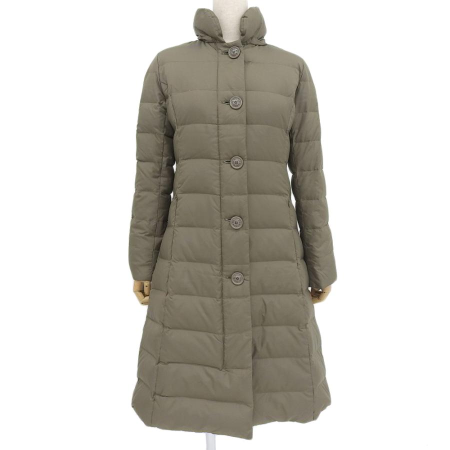 美品 ハンティングワールド ダウンコート 異素材切り替え フード付 大きいサイズ 超美品 ハンティングワールド HUNTING WORLD 現行タグ ロング ダウン