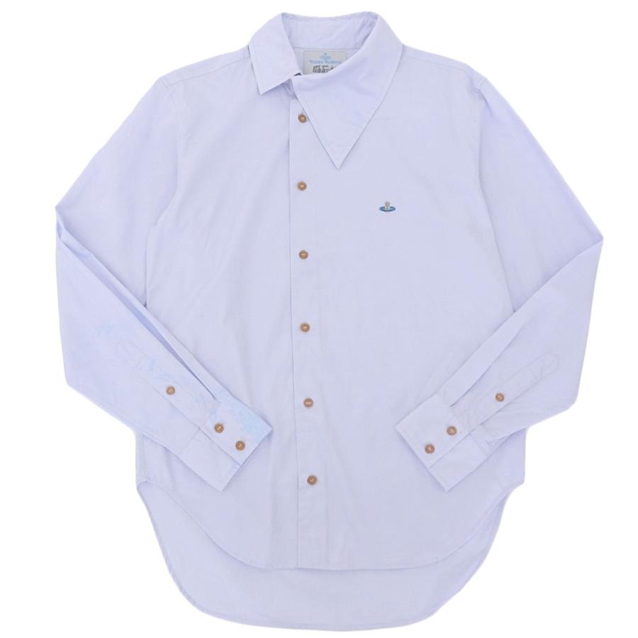 ヴィヴィアンウエストウッド　日本製　アシンメトリーシャツ　オーブ刺繡　コットン Vivienne Westwood - 希少☆ヴィヴィアンウエストウッド