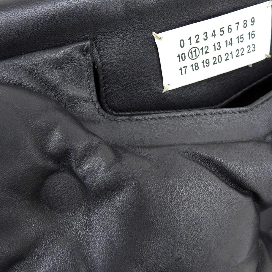 超美品 メゾンマルジェラ Maison Margiela 2018年 S56WG0086 Glam Slam グラムスラム ラムレザー ショルダー クロスボディバッグ ラージ 黒 ユニセックス Maison Margiela（メゾンマルジェラ） 超美品 Maison Margiela 2018年