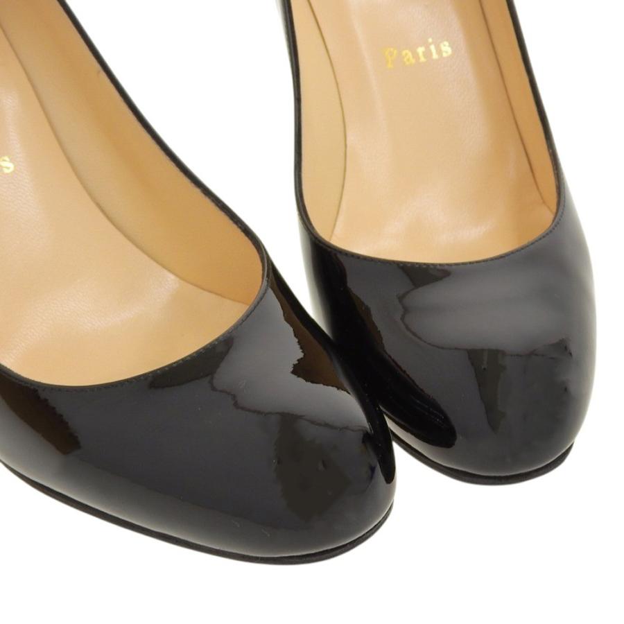 箱付美品 クリスチャンルブタン Christian Louboutin SIMPLE PUMP 85 パテントレザー ラウンドトゥ パンプス 36 黒 ラバーソール加工未使用 レディース_2