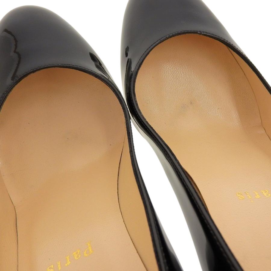 箱付美品 クリスチャンルブタン Christian Louboutin SIMPLE PUMP 85 パテントレザー ラウンドトゥ パンプス 36 黒 ラバーソール加工未使用 レディース_4